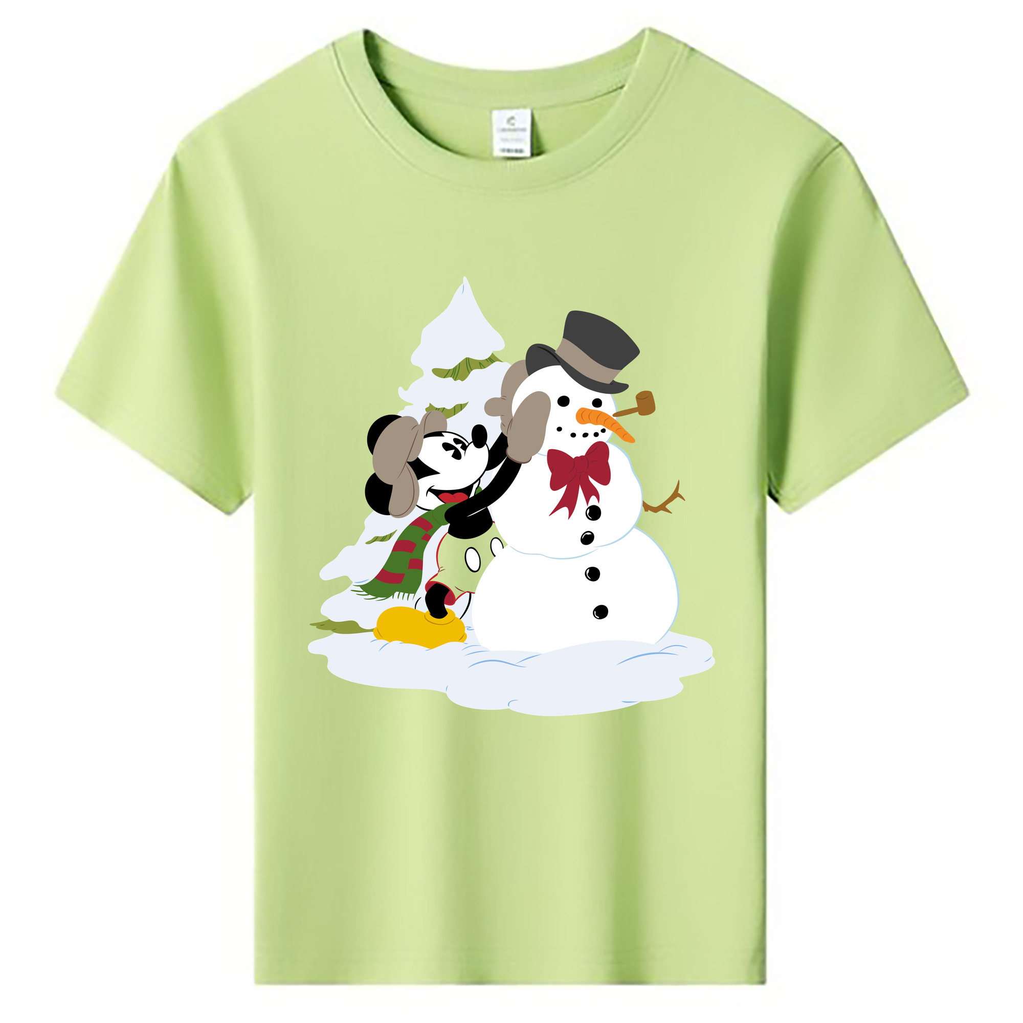 ミッキーマウス Mickey Mouse 綿100％キッズTシャツ（フロントプリント）